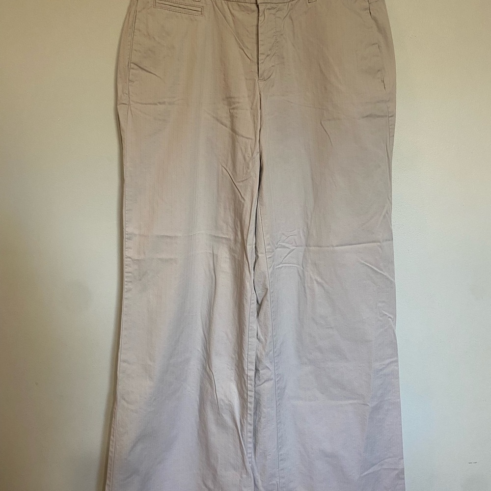 Women’s gap‎ size 6 pin striped tan wide leg trousers size 6